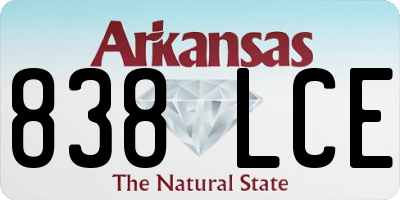 AR license plate 838LCE
