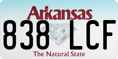 AR license plate 838LCF