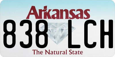 AR license plate 838LCH