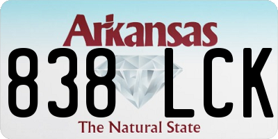 AR license plate 838LCK