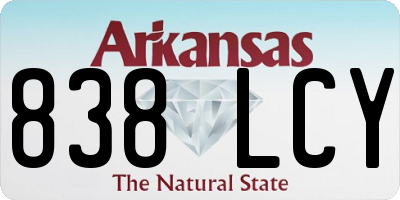 AR license plate 838LCY