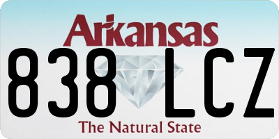 AR license plate 838LCZ