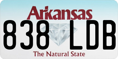 AR license plate 838LDB