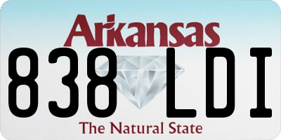 AR license plate 838LDI