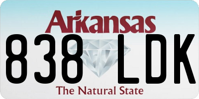 AR license plate 838LDK