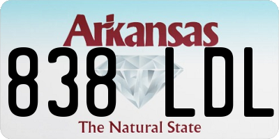 AR license plate 838LDL