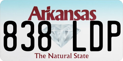 AR license plate 838LDP