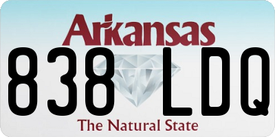 AR license plate 838LDQ