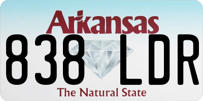 AR license plate 838LDR
