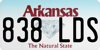 AR license plate 838LDS