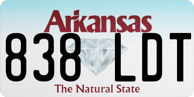 AR license plate 838LDT