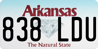 AR license plate 838LDU