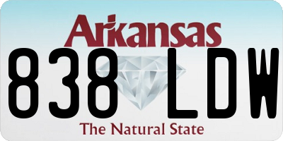 AR license plate 838LDW