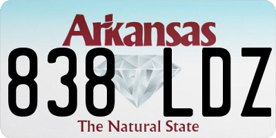 AR license plate 838LDZ