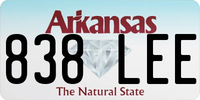 AR license plate 838LEE