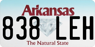 AR license plate 838LEH