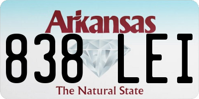AR license plate 838LEI