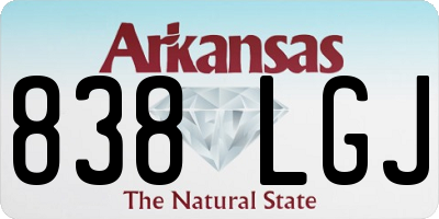 AR license plate 838LGJ