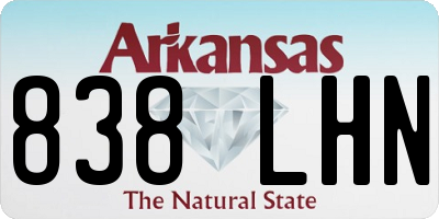 AR license plate 838LHN