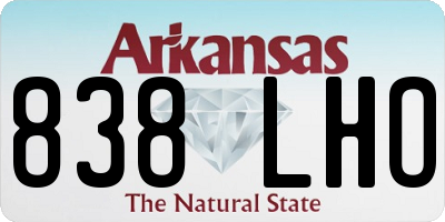 AR license plate 838LHO