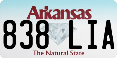 AR license plate 838LIA