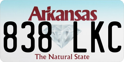 AR license plate 838LKC