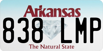 AR license plate 838LMP
