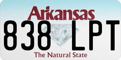 AR license plate 838LPT