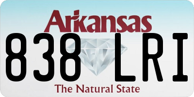 AR license plate 838LRI