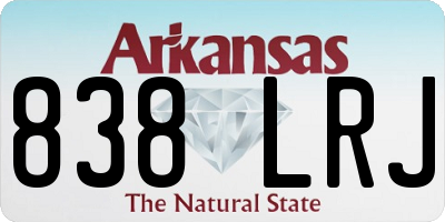 AR license plate 838LRJ