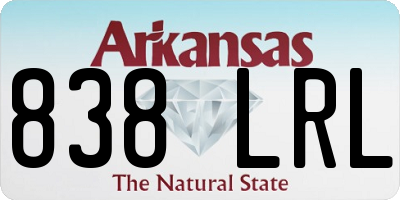 AR license plate 838LRL