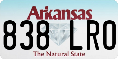AR license plate 838LRO