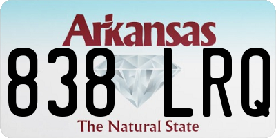 AR license plate 838LRQ