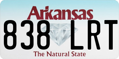 AR license plate 838LRT