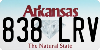 AR license plate 838LRV