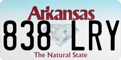 AR license plate 838LRY