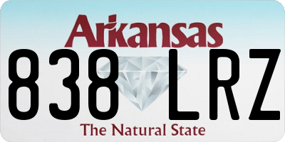 AR license plate 838LRZ