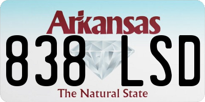 AR license plate 838LSD