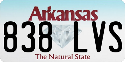 AR license plate 838LVS