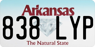 AR license plate 838LYP
