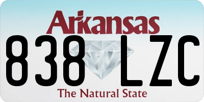 AR license plate 838LZC