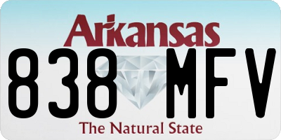 AR license plate 838MFV