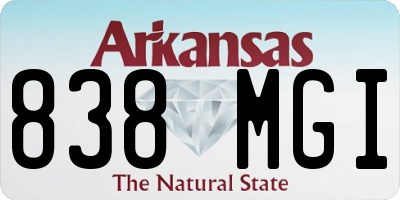 AR license plate 838MGI
