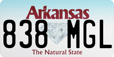 AR license plate 838MGL