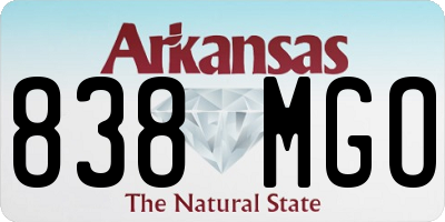 AR license plate 838MGO