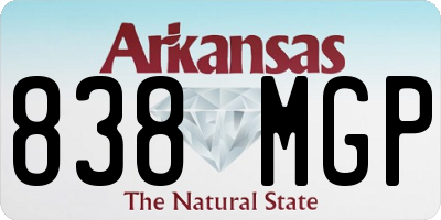 AR license plate 838MGP