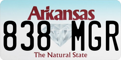 AR license plate 838MGR