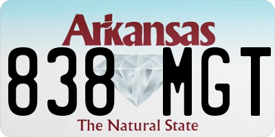 AR license plate 838MGT