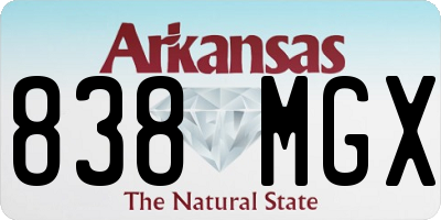 AR license plate 838MGX