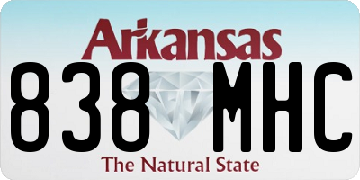 AR license plate 838MHC